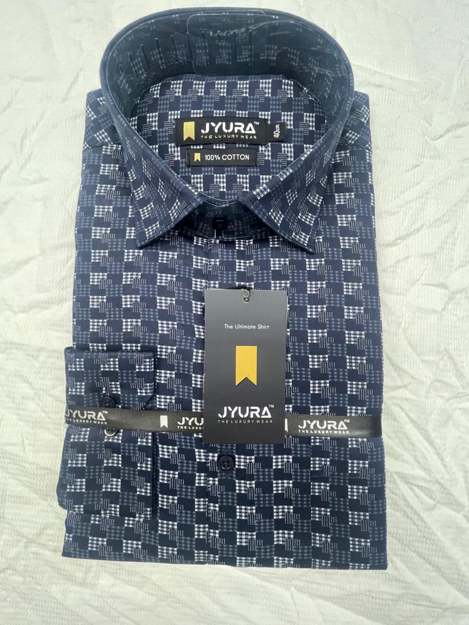 100% cotton printed navy blue